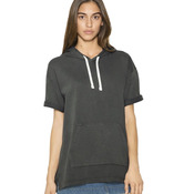 Unisex French Terry Garment-Dyed Short Sleeve Hoodie