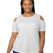 Women's Plus Size Cold Shoulder T-Shirt