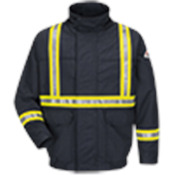 Lined Bomber Jacket with Reflective Trim - EXCEL FR® ComforTouch - Long Sizes